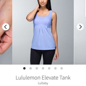 Lululemon Elevate Tank-
Lullaby.
Size 8